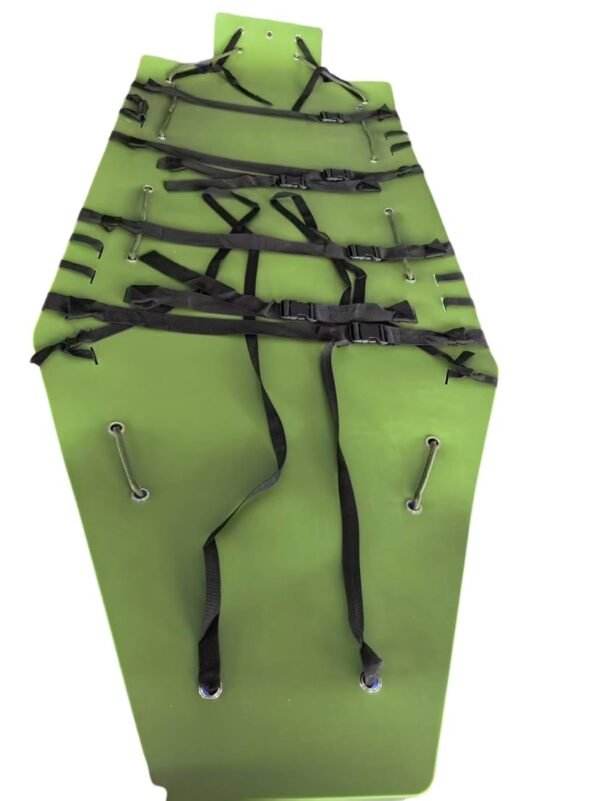 EVA Roll-Up Rescue Stretcher – Lightweight Foldable Stretcher with Multiple Handles and Straps for Aerial and Ground Evacuation (Green)