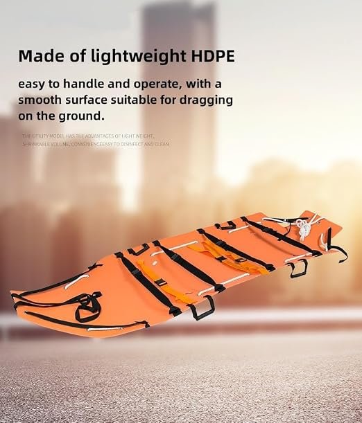 Multifunctional Rescue Stretcher, Portable Folding Stretcher, roll Stretcher, Light Weight, Outdoor lifesaving, Rescue and Firefighting (EVA)