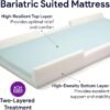 ProHeal Bariatric Foam Hospital Bed Mattress for Pressure Redistribution - Two-Layered High Density Foam - Moderate to High Bed Sore Treatment Medical Mattress - 54" x 80" x 6"