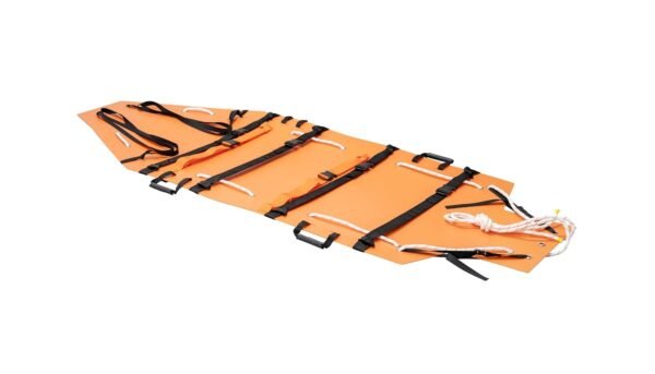 EVA Roll-Up Rescue Stretcher – Lightweight Foldable Stretcher with Multiple Handles and Straps for Aerial and Ground Evacuation (Green)