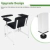 Phlebotomy Chair with Soft Cushion, Lab Blood Drawing Chair with Storage Drawer, Adjustable Armrests,Black with Large Drawer