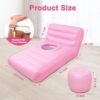IVOSA Inflatable BBL Chair After Surgery with Ottoman, Portable BBL Sofa Bed with Hole for Sleeping & Post Surgery Recovery, Blow Up Lounger for Butt Support (Pink)