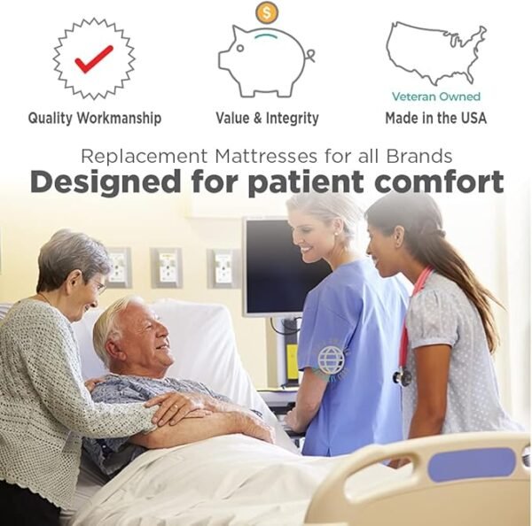 61NvBsO2OJL._AC_SX679_ Mattress by NAMC Assure II 75" X 35" X 6" Hospital Bed Mattress