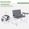 Phlebotomy Chair with Soft Cushion, Lab Blood Drawing Chair with Storage Drawer, Adjustable Armrests,Black with Large Drawer