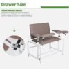 Phlebotomy Chair with Soft Cushion, Lab Blood Drawing Chair with Storage Drawer, Adjustable Armrests,Black with Large Drawer