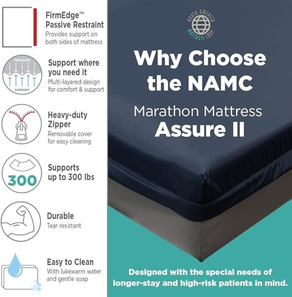 61TaW5umIwL._AC_SX679_ Mattress by NAMC Assure II 75" X 35" X 6" Hospital Bed Mattress