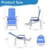 Adjustable IV Infusion Chairs, Lay Flat Medical Recliner Chairs, Hospital Nursing Chair, Waiting Room Comfortable Padded Seat, Load Capacity 330 lbs