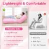 IVOSA Inflatable BBL Chair After Surgery with Ottoman, Portable BBL Sofa Bed with Hole for Sleeping & Post Surgery Recovery, Blow Up Lounger for Butt Support (Pink)