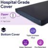 ProHeal Bariatric Foam Hospital Bed Mattress for Pressure Redistribution - Two-Layered High Density Foam - Moderate to High Bed Sore Treatment Medical Mattress - 54" x 80" x 6"