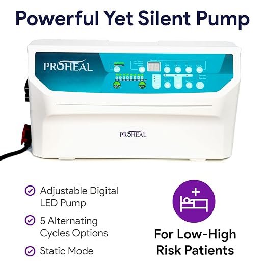 Bariatric Low Air Loss Alternating Pressure Mattress - 36” x 80” x 8"- Cell On Cell Base - Pressure Mattress for Bed Sores with Lateral Rotation and Pulsation Therapy - Stages I-IV
