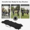 Portable Transport Stretcher with 12 Rubber Handles & Carrying Bag – Dog Stretcher & Gurney, Patient Animal Mover for Emergency Casualty Evacuation, 400lbs Capacity（Black）