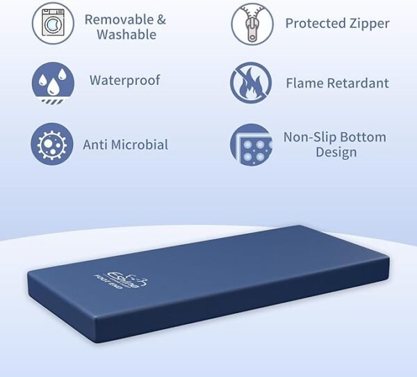 ESHINE Hospital Bed Mattress - Medical Bed Mattress for Back Pain with Waterproof Cover, Home Care Memory Foam,80" x 36" x 6", Maximum Weight 450 lbs