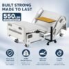 Premium Hospital Bed - 5 Function Full Electric ICU Medical Beds with 4.7" Foam Mattress, JIECANG Motors, CPR/One-Click Recovery, Includes (2X) Bed Sheet (Premium 5 Function Plus)
