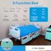 HopeFULL HC‑9 EZ‑Turn ICU Hospital Bed with Lateral Tilting, 12‑Piece 4.7" Foam Mattress, LINAK Motor, Built‑in Weight Scale, Central Locking, Patient‑Lift Compatible
