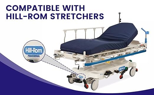 Comfort Line Stretcher/Gurney Replacement Mattress with Dartex 4-Way Stretch Pressure-Reducing Cover - Fits Stryker and Fits Hill-ROM Stretchers and Gurneys