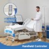 Real Relax Premium 5 Function Full Electric Hospital Bed (with Mattress & IV Pole), Premium Medical Hospital Beds, with Locking Casters, Motor.