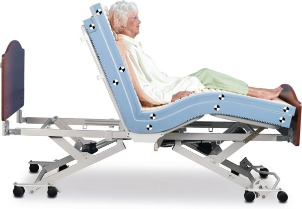 Invacare Premier Hospital Bed Mattress, Foam, Fluid-Resistant Cover Flexes in Right Places to Relieve Body Pressure, Firm Mid-Section & Soft Head/Feet Section, Enhanced Side Support for Safe Transfers
