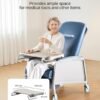 711Vz5LswLL._SX522_ VEVOR Geri Chair Recliner, 4-Position Reclining Geri Chair with 2 Trays, 250 lbs Capacity Trendelenburg Medical Recliner Chair with 4 Wheels for Hospital, Nursing Home, Geriatric Home Care