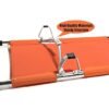 Folding Stretcher Made from Top Grade Aluminum Alloy Gurney Stretcher with Heavy Duty Handles Medical Stretcher with Rubber Feet Portable Stretcher for Patient Transport (Orange)