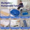 715Yo+VuUpL._AC_SX679_ Falluk Full Electric Hospital ICU Bed for Home Use with 10 Fuctions, Lateral Tilting Features, with Remote Control, Individual Locking, IV Pole, Mattress, Quiet Wheels, Dining Table Board