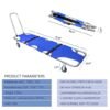 JJFFTAO，Rescue Stretcher，Medical Stretcher，Aluminum 4-Wheel Foldable Stretcher Trolley with Drawbar，Gurney Stretcher can Hold 350 lbs，Used in fire Rescue, Fitness venues, Hospitals, etc