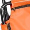 Folding Stair Chair Emergency Transport, Orange & Black Ambulance Transport, Heavy Duty 350lbs Capacity Aluminum Alloy Stretcher Chair with Wheels and Safety Straps for Home Hospital Ambulance Use