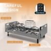 Full Electric Hospital Bed for Home Use, Multi-Position Electric Lift Design Adjustable Bed for Seniors, Bariatric Hospital Bed with Memory Foam Mattress & Safety Side Armrest - 600LBS, 40" x 79"