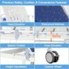 Premium Hospital Bed - 3 Function Full Electric Hospital ICU Bed with 4.7" Memory Foam Mattress Included JIECANG Motor & Control System and Central Locking System with 5" Casters