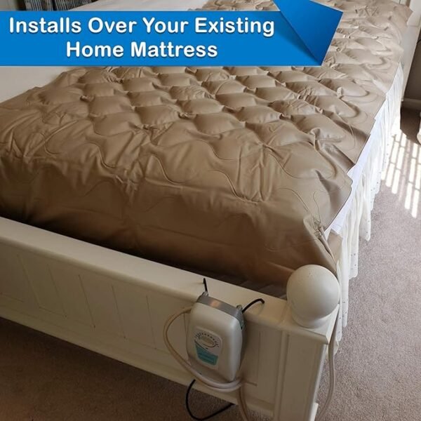 Roscoe Medical Meridian Alternating Air Pressure Mattress with Electric Pump, Pressure Sore Mattress Pad for Bed Sore Prevention, Home & Hospital Topper with Ulcer Cushion Pad & Quiet Pump