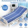 Medical Alternating Air Pressure Mattress Topper for Bed Sores Relief with Quiet Pump, Durable Twin Pad for Bedridden Patients at Home or Hospital, Supports 298 lbs