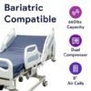 Bariatric Low Air Loss Alternating Pressure Mattress - 36” x 80” x 8"- Cell On Cell Base - Pressure Mattress for Bed Sores with Lateral Rotation and Pulsation Therapy - Stages I-IV
