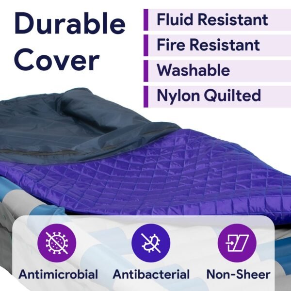 Bariatric Low Air Loss Alternating Pressure Mattress - 36” x 80” x 8"- Cell On Cell Base - Pressure Mattress for Bed Sores with Lateral Rotation and Pulsation Therapy - Stages I-IV