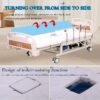 71N8y2LqezL._AC_SX679_ Falluk Full Electric Hospital ICU Bed for Home Use with 10 Fuctions, Lateral Tilting Features, with Remote Control, Individual Locking, IV Pole, Mattress, Quiet Wheels, Dining Table Board