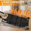 Heavy Duty 264LBS Large Dog Stretcher, 45x22 Foldable Pet Transport Stretcher with Noiseless Wheels, Veterinary Rescue for Injured & Senior Dogs
