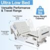 Premium Hospital Bed - 5 Function Full Electric ICU Medical Beds with 4.7" Foam Mattress, JIECANG Motors, CPR/One-Click Recovery, Includes (2X) Bed Sheet (Premium 5 Function Plus)