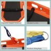Rescue Basket Stretcher 595lbs Capacity, Orange Emergency Basket Stretcher Litter with Straps and Lifting Sling for Helicopter Mountain Water Rescue, Split Hanging Stretcher with Accessories