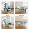 71Vxw6HoYwL._SX522_ VEVOR Geri Chair Recliner, 4-Position Reclining Geri Chair with 2 Trays, 250 lbs Capacity Trendelenburg Medical Recliner Chair with 4 Wheels for Hospital, Nursing Home, Geriatric Home Care