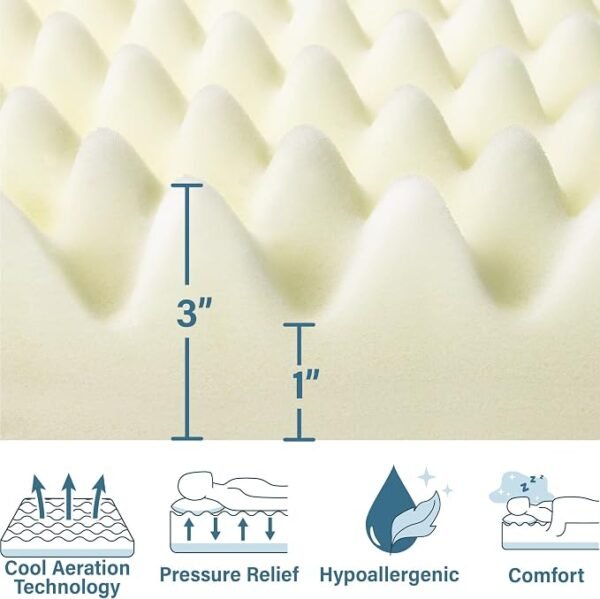 Vaunn Medical Alternating Pressure Mattress and Egg Crate Mattress Topper Bundle