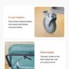 71ZZyrbMzML._SX522_ VEVOR Geri Chair Recliner, 4-Position Reclining Geri Chair with 2 Trays, 250 lbs Capacity Trendelenburg Medical Recliner Chair with 4 Wheels for Hospital, Nursing Home, Geriatric Home Care