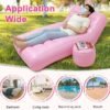 IVOSA Inflatable BBL Chair After Surgery with Ottoman, Portable BBL Sofa Bed with Hole for Sleeping & Post Surgery Recovery, Blow Up Lounger for Butt Support (Pink)