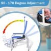 Adjustable IV Infusion Chairs, Lay Flat Medical Recliner Chairs, Hospital Nursing Chair, Waiting Room Comfortable Padded Seat, Load Capacity 330 lbs