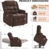EONIX Wide Lay Flat Power Lift Recliner Chair for Elderly, Oversized Electric Recliner Lift Chair for Adults with Heat and Massage, Cup Holders, 400lbs Heavy Duty, Coffee