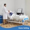 Real Relax Premium 5 Function Full Electric Hospital Bed (with Mattress & IV Pole), Premium Medical Hospital Beds, with Locking Casters, Motor.