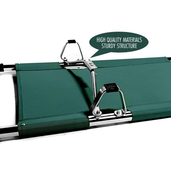Folding Stretcher Made from Top Grade Aluminum Alloy Gurney Stretcher with Heavy Duty Handles Medical Stretcher with Rubber Feet Portable Stretcher for Patient Transport (Orange)