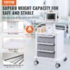 71ohSjXY35L._AC_SX679_ VEVOR 4 Tiers Lab Carts, Lab Utility Cart with 3 Drawers & 1 Top Tray, Mobile Medical Cart with ABS Material, Lab Rolling Cart with 4 Silent Wheels for Lab, Clinic, Hospital, Salon, White