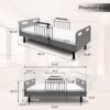 Full Electric Hospital Bed for Home Use, Multi-Position Electric Lift Design Adjustable Bed for Seniors, Bariatric Hospital Bed with Memory Foam Mattress & Safety Side Armrest - 600LBS, 40" x 79"