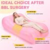 Junkin BBL Bed After Surgery for Sleeping Mattress with Hole Brazilian Butt Lift Recovery Pillow Pink Inflatable Chair for Butt Post Surgery Air Mattress Sofa Couch for Sitting Sleeping Relaxation