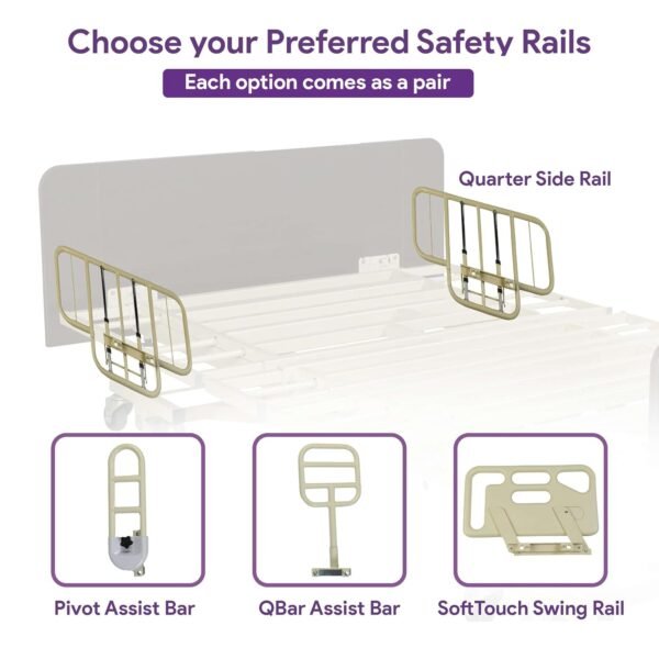 Customize Your OWN Bed Package] Full Electric Hospital Bed for Home Use - Choose Mattress, Color, Rails and More - Ultra Low 7" - 31" Height Range, 36"-42"-48" Expandable Width, Adjustable Length