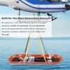 Rescue Basket Stretcher 595lbs Capacity, Orange Emergency Basket Stretcher Litter with Straps and Lifting Sling for Helicopter Mountain Water Rescue, Split Hanging Stretcher with Accessories