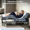 Folding Bed with Mattress Full Size 75 X 54 inch for Adults Extra Large Foldable Rollaway Portable Fold Up Guest Spare School Holiday Hotel Bed 5" Memory Foam Mattress on Wheels